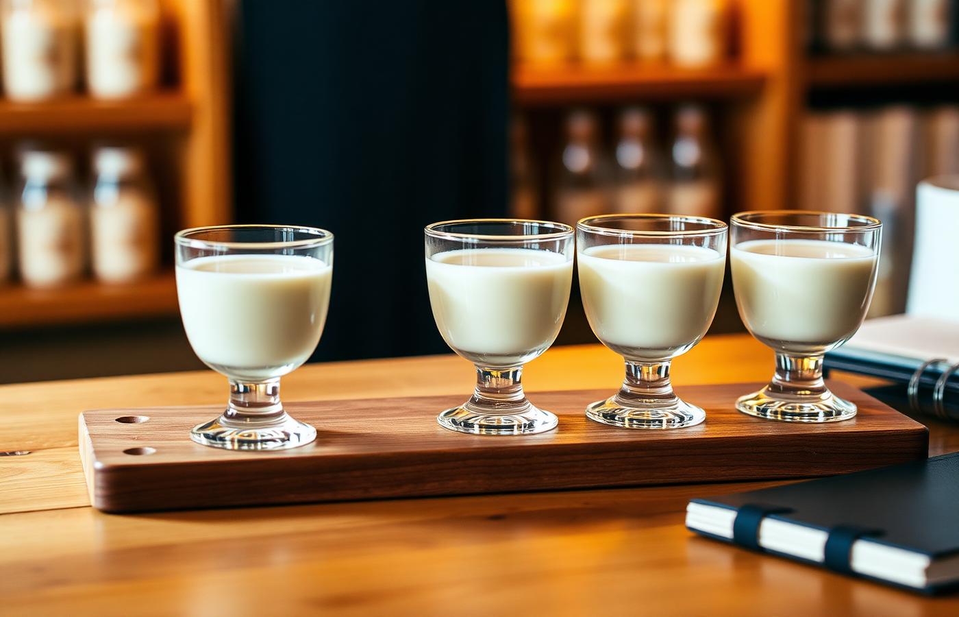 Milk tasting flight